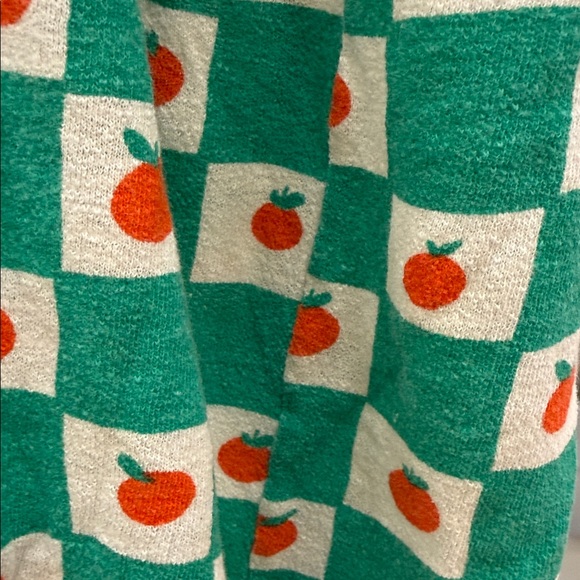 Bobo Choses Green Checkered Dress with Red Apples size 8-9Y - Picture 4 of 5